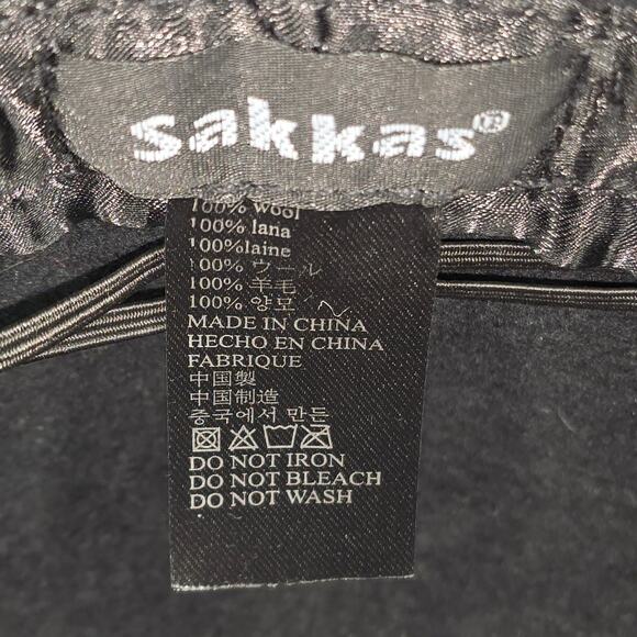 SAKKAS VINTAGE WOMEN'S BLACK 100% WOOL HAT – BOWLER/CLOCHE STYLE – ONE SIZE - Picture 6 of 9